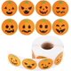 thumbnail image 1 of Rollo de pegatinas de calabaza de Halloween, 500 piezas de pegatinas de 8 caras, pegatinas de Halloween para niños, decoraciones de fiesta de Halloween para adultos (1,5 pulgadas), 1 of 4