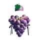 thumbnail image 5 of Disfraz de uva con sombrero, bonito y divertido disfraz de fruta para fiestas temáticas. Niños, 5 of 9