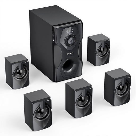 Bobtot Surround Sound Home Theater Systems 700 Watts Peak Power 5.1/2.1 Stereo Bluetooth Speaker System for TV
