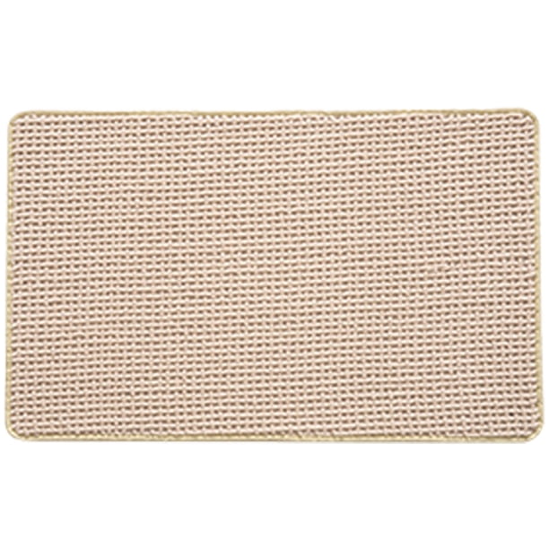 Alfombras de baño de color beige con respaldo de goma de chenilla: antideslizantes, absorbentes, de secado rápido, lavables. Alfombrillas de baño finas que caben debajo de la puerta.
