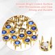 thumbnail image 2 of Uxcell 80Pcs Remaches de Rhinestone 0.2"x0.24" Cobre para Manualidades Oro Azul Oscuro, 2 of 7