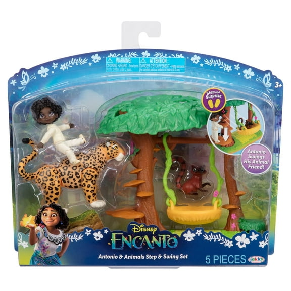 Disney Encanto Antonio's Step & Swing Small Doll Playset, Includes 3 Accessories, for Children Ages 3