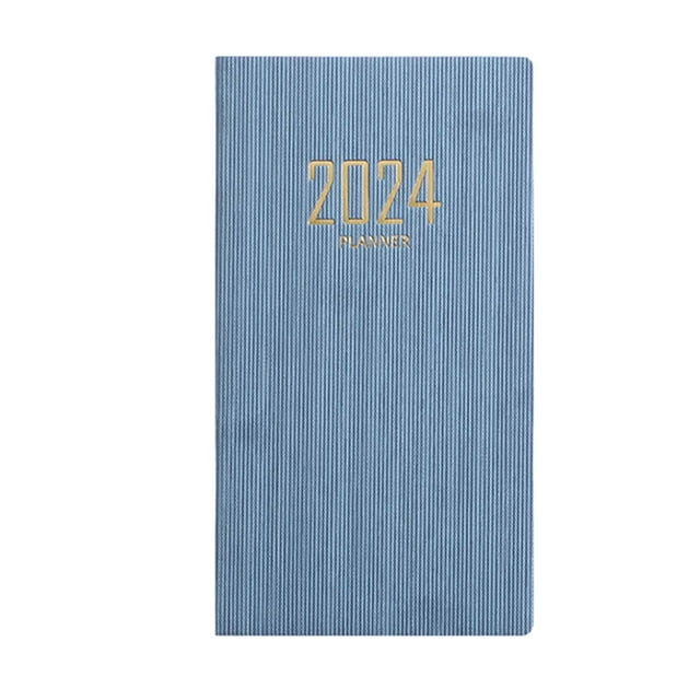 2024 Planificador Diario Para Seguimiento De Metas Agenda Cuaderno Para Negocios Hogar Escuela Jean Blue SM SunniMix Cuaderno de agenda