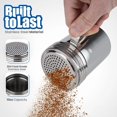 thumbnail image 6 of 10oz Stainless Steel Salt and Pepper Shakers with Lid and Handle Dredge Spice Shaker Seasoning Sugar Shaker Condiment Popcorn Salt Shaker Powder Sugar Flour Shaker for Cooking Kitchen Baking, 6 of 8