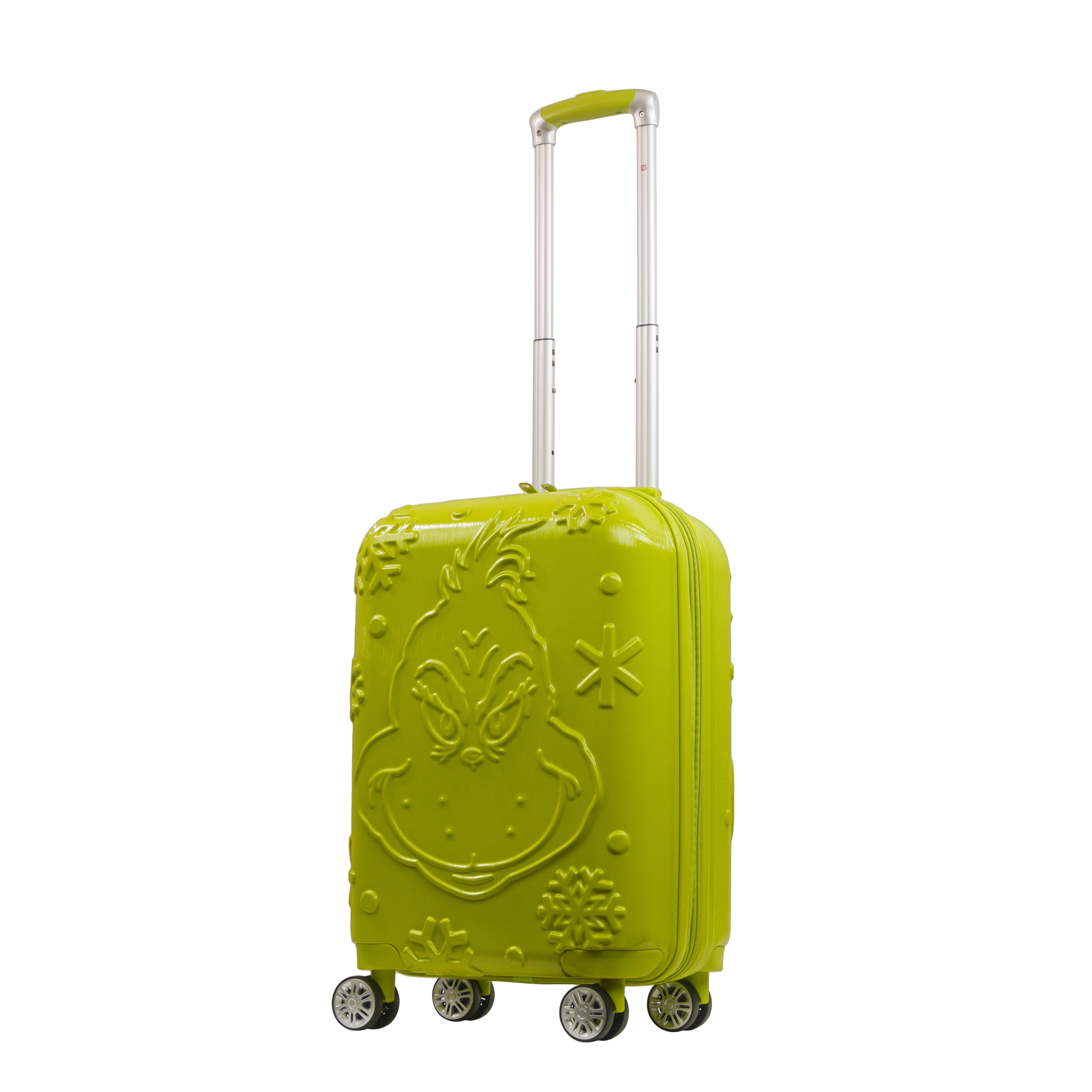 Dr. Seuss The Grinch 22 Inch Carry On Rolling Luggage, Hardshell Suitcase with Spinner Wheels, Green