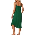 thumbnail image 3 of INSPIRE CHIC Women's Lounge Pajama Dress Sleepwear Nightdress Spaghetti Strap Cami Nightgowns M Dark Green, 3 of 6