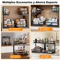 thumbnail image 2 of 2 Niveles Organizador Debajo del Fregadero Extraibles, Altura Ajustable, Almacenamiento Bajo Fregadero en Forma de L a Prueba de &Oacute;xido, Organizador de Fregadero Multiusos para Caj&oacut, 2 of 8