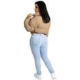 thumbnail image 3 of Akmipoem Women Cropped Zip up Puffer Jacket Winter Lightweight Down Jacket Quilted Padded Coat, 3 of 5