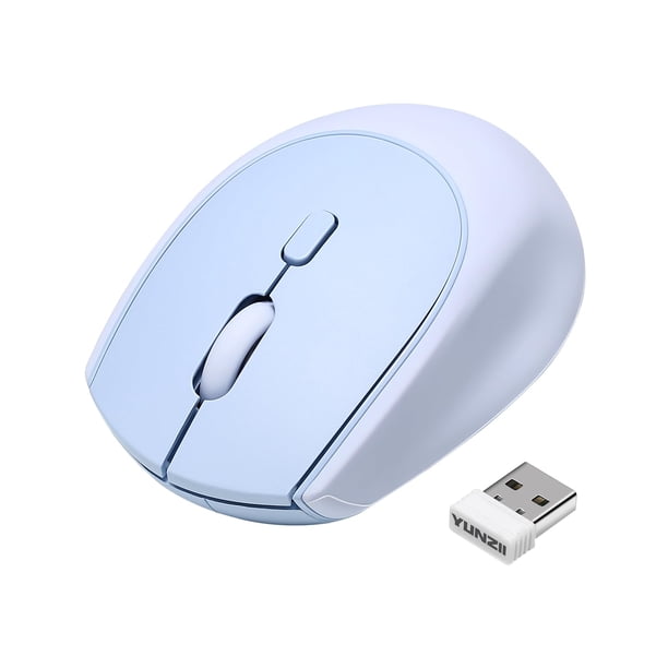 Mouse inalámbrico YUNZII C2 de silicona 2.4GHz 1600 DPI azul