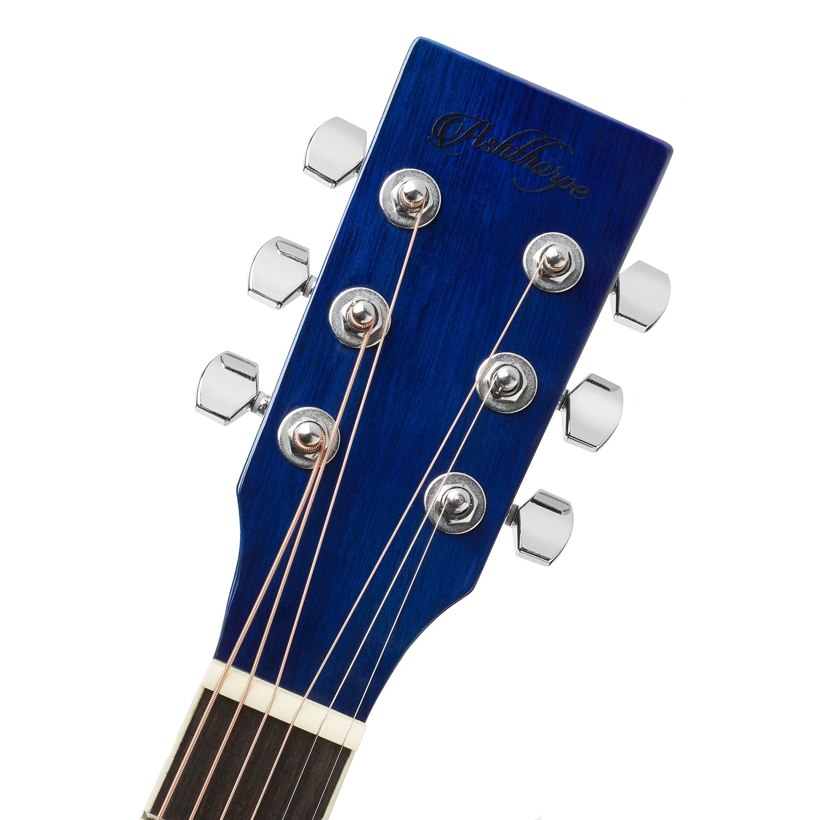 Ashthorpe Full-Size Cutaway Thinline Acoustic Electric Guitar Package, Blue