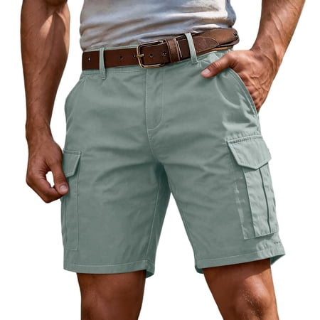 Cargo Shorts for Men Summer Workout Hiking Shorts Elastic Baggy Golf Fishing Casual Outdoor Work Short M