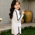 thumbnail image 4 of Girls Swimwear Long Sleeve Rash Guard UPF 50+ Sun Two Piece Bathing Sporty Shorts Swimsuit for Toddler Kids, 4 of 4