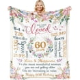 thumbnail image 1 of LHSHID 60th Birthday Gifts for Women 60th Birthday Decorations Women 60th Birthday Gift Ideas Happy 60th Birthday Decorations for Her Wife Sister Friend Soft Throw Blanket 40"x50", 1 of 7