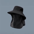 thumbnail image 3 of Wide Brim Boonie Sun Hat with Removable Face & Neck Flap, Full Coverage Breathable Mesh Cap, Lightweight Headwear for Hiking, Fishing, Camping and Garden Outdoor Activities, 3 of 7