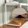 thumbnail image 4 of WIAWG L Shaped Writing Desk with Drawer and Open Shelves, 55" Office Desk Computer Table with File Cabinet, 4 of 8