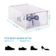 thumbnail image 2 of Set of 18 PCS Stackable Shoe Storage Box Foldable Clear  Sneaker Display Plastic Box White, 2 of 10