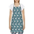 thumbnail image 2 of Naloa 1Pack Adjustable Bib Apron Waterdrop Resistant Cooking Kitchen Aprons for Women Men Chef, Elegant Flamingo Print, 2 of 5