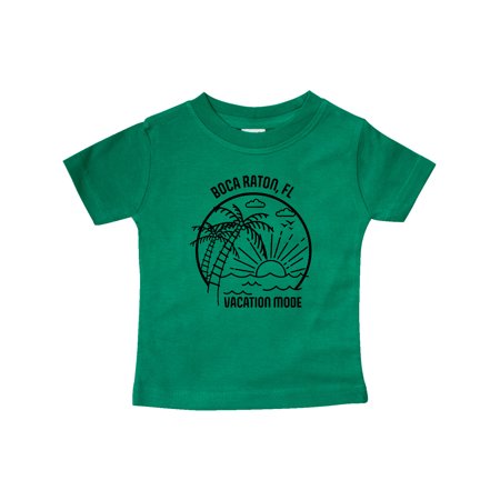 

Inktastic Summer Vacation Mode Boca Raton Florida Gift Baby Boy or Baby Girl T-Shirt