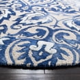 thumbnail image 3 of Safavieh Dip Dye Riagan Floral Area Rug, Royal Blue/Beige, 7' x 7' Round, 3 of 8