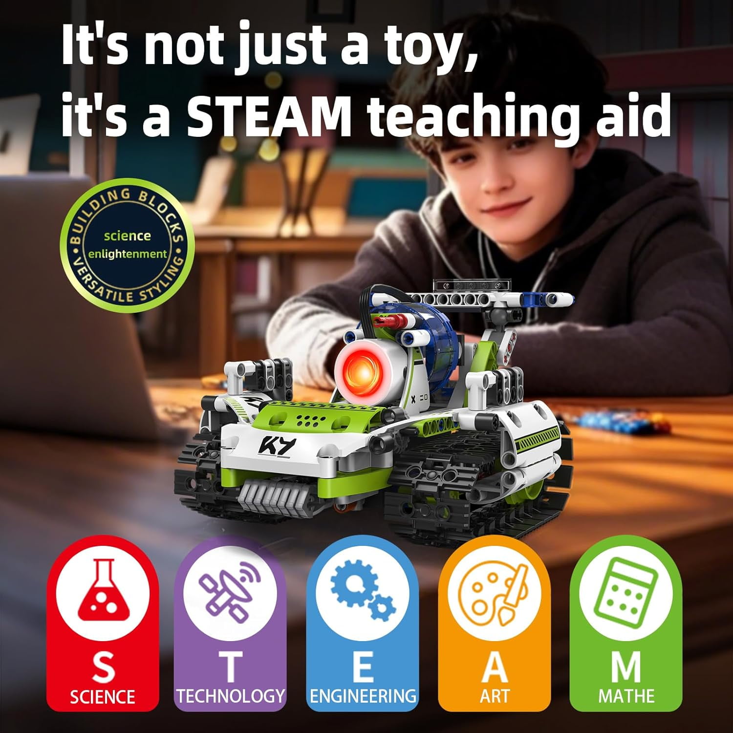 5 in1 STEM Robot Building Kit, 337PCS APP/Remote Control Mech RC Robotics for Kids Ages 8-12, Science Kit Coding Robots Toy Set, Birthday Gifts for Boys Age 8-14+