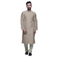 thumbnail image 1 of Atasi Kurta Décontracté Imprimé à Col Chinois avec Churidar Kurta Chemise pour Homme, 1 of 1
