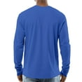 thumbnail image 3 of Resicozy Men's Henley Shirts Long Sleeve Fashion Lightweight Button Plain T-Shirt Casual Basic Tee Tops Royal Blue L, 3 of 4
