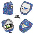 thumbnail image 5 of FORMRS Mini Backpack Purse for Women Quilted Travel Daypack Casual Shoulder Bag, Blue Abstract Floral Pattern, 5 of 7