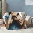 thumbnail image 5 of Henry Cavill Blanket Soft and Comfortable Warm Fleece Throw Blankets Carpet Rug Decoration Gift for Decor Room Dormitory Picnic Yoga Sofa Camping Travel All Season, 5 of 6