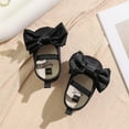 thumbnail image 6 of BYHONG Girls' Formal Sandals - Classic Black Bow Design | Recital/Party Shoes with Non- Sole (Toddler Sizes 4-10, Cushioned Insole) Black 6 (US Size), 6 of 7