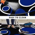 thumbnail image 5 of Black Blue Outdoor Rug for Patio/Deck/Porch, Non-Slip Large Area Rug 6 x 9 Ft, White Circle Geometric Abstract Texture Indoor Outdoor Rugs Washable Area Rugs, Reversible Camping Rug Carpet Runner, 5 of 8