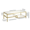 thumbnail image 4 of Evelyn&Zoe Lovett 54" Wide Rectangular Coffee Table in Brass, 4 of 5