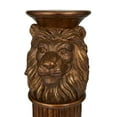 thumbnail image 4 of DecMode 8" x 25" Bronze Polystone Lion Pedestal Table, 1-Piece, 4 of 9