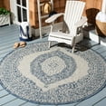 thumbnail image 2 of SAFAVIEH Courtyard Avi Traditional Indoor/Outdoor Area Rug, 4' x 5'7", Light Grey/Blue, 2 of 10