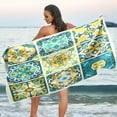 thumbnail image 7 of GZHJMY Mexican Talavera Ceramic Tile Beach Towel,Absorbent Quick Dry Sport Towel Oversized Lightweight Soft Bath Towel for Travel Sports Pool Swimming Bath Camping 30x60in, 7 of 7