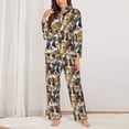 thumbnail image 2 of Lsque Cute Dog Pattern Long Sleeve Pajama Set for Women - Soft 2-Piece Sleepwear and Loungewear Set with Pockets, Comfy Nightwear-X-Large, 2 of 7