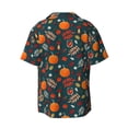 thumbnail image 2 of Sigee Autumn with Pumpkins Print Men's Shirts Casual Button Down Short Sleeve Summer Beach Shirt Hawaiian Vacation Shirts Tee Shirt-X-Large, 2 of 7