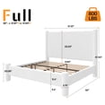 thumbnail image 2 of Merluxy Full Size Bed Frame, Boucle Upholstered Bed Frame with Charging Station, Platform Girls’ Bed with Soft Rounded Corners, Easy Assembly, White, 2 of 8