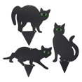 thumbnail image 1 of Cat Figure Ground Insert Decor Set 3 Pcs 2d Lifelike Kitten With Reflective Eyes, 1 of 4