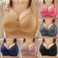 thumbnail image 4 of VerPetridure Women's Wirefree Push Up Bras Full Coverage Underwire Bras Comfort Breathable Everyday Underwear Push-Up Solid Sexy Bra for Women, 4 of 9