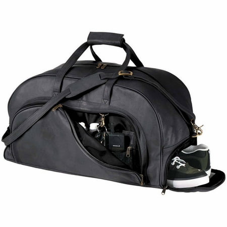Royce Leather Full Grain Cowhide Travel Duffel Bag with Shoe Compartment - www.paulmartinsmith.com
