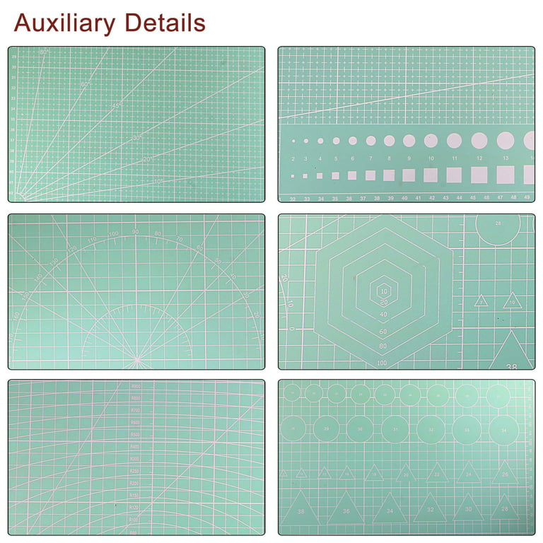 12x12 Inch 3 Packs Green PVC Sculptor's Cutting Mats (with 4