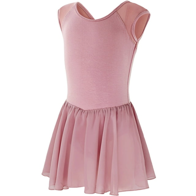 Bwiyojiz Tailles Mode 110-170 Robe Sans Manches à Col Rond Coton 4-14 Ans Danse pour Filles Chiffon Pratique Col Rond, 150, Cadeaux pour la Maison