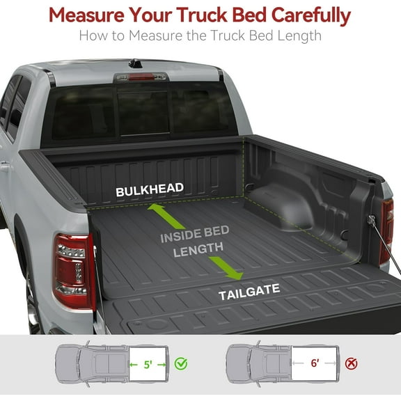 Hard Tri-Fold FRP Tonneau Cover for  Tacoma 2024-2025 5ft Bed with Enhanced Security