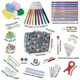 thumbnail image 5 of 107 Pieces Portable Crochet Starter Kits Beginners Crochet Kits Crochet Yarn and Crochet Hook Set for Making Bag, Gloves, 5 of 8