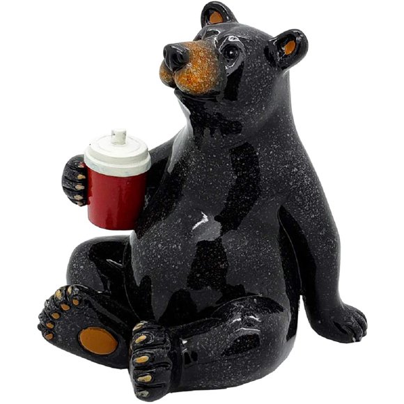 Ebros Animal World Black Bear with Cooler Figurine 5" Height Home Decor
