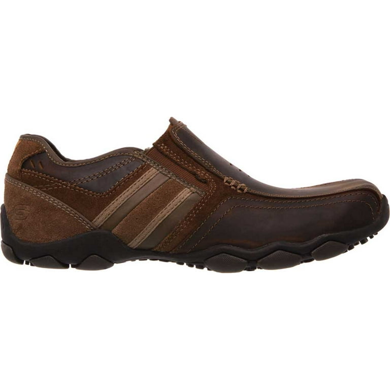 Skechers Men's Diameter-Zinroy Slip-On Loafer, Dark Brown, 10 W