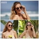 thumbnail image 3 of Gafas de Sol SOJOS a la Moda Ovaladas Redondas Polarizadas SJ1255 Oro/Gris, 3 of 5