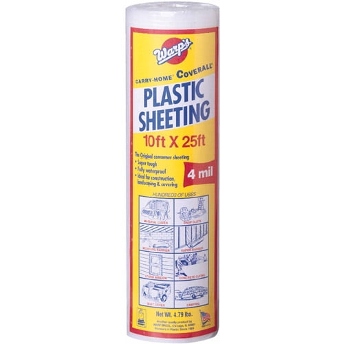 Warp Brothers SP4CH10C 10" x 25' Clear Plastic Sheeting