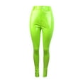 thumbnail image 5 of REALiKUN Faux Leather Leggings for Women High Waisted Pleather Pants Stretch Tights Green XXL, 5 of 6