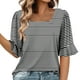 thumbnail image 1 of Blusas de Manga Corta para las Mujeres, Moda Verano Impreso, Blusas de Cuello Redondo, Chaqueta de Manga Corta para las Mujeres, 1 of 7